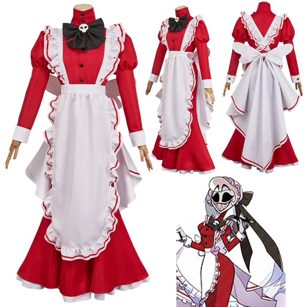 TV Hell Hotel Rosie Cosplay Maid Dress Costume Women Disguise Female Roleplay Fantasia Clothing Halloween Party Carnival Suits
TV Hell Hotel Rosie Cosplay Maid Dress Costume Women Disguise Female Roleplay Fantasia Clothing Halloween Party Carnival Suits