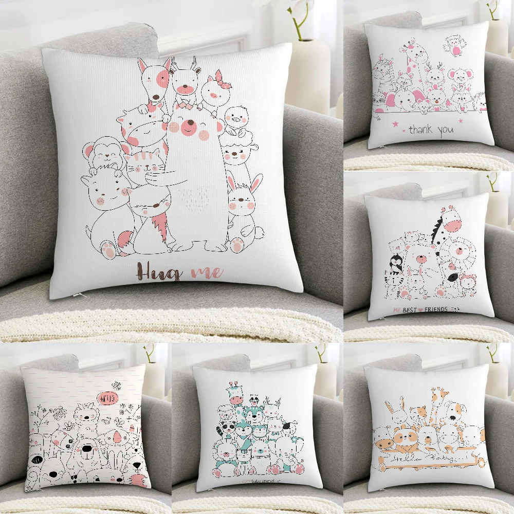 Cartoon Cute Animals Pillow Case Sofa Decorative Home Double-sided Print Plush Square Throw Pillow Covers Cushion Decor Cover
Cartoon Cute Animals Pillow Case Sofa Decorative Home Double-sided Print Plush Square Throw Pillow Covers Cushion Decor Cover