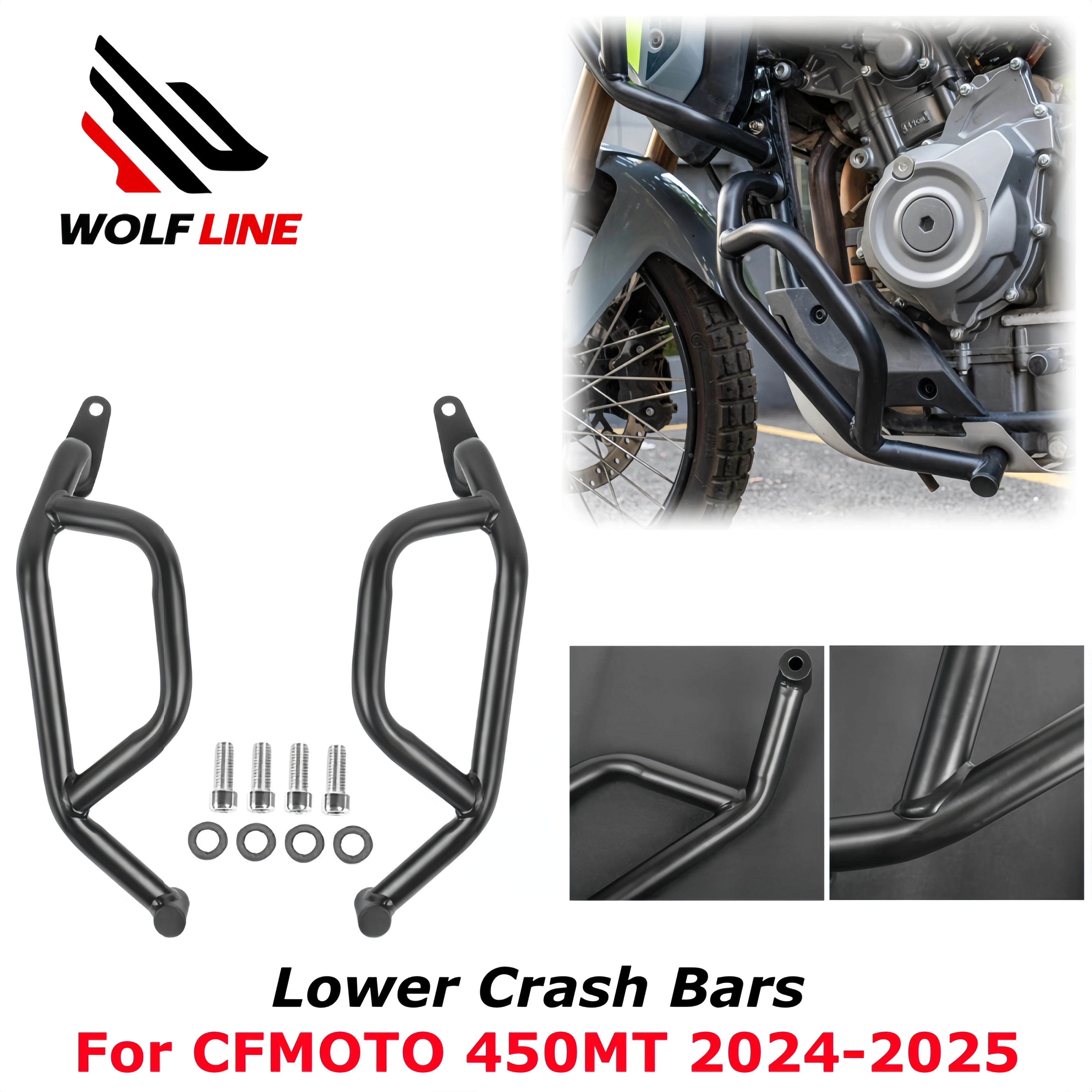 WOLFLINE Lower Engine Guard Bumper for Cf Moto 450 Mt Cfmoto 450mt 2024-2025 Lower Crash Bars Protection Accessories
WOLFLINE Lower Engine Guard Bumper for Cf Moto 450 Mt Cfmoto 450mt 2024-2025 Lower Crash Bars Protection Accessories