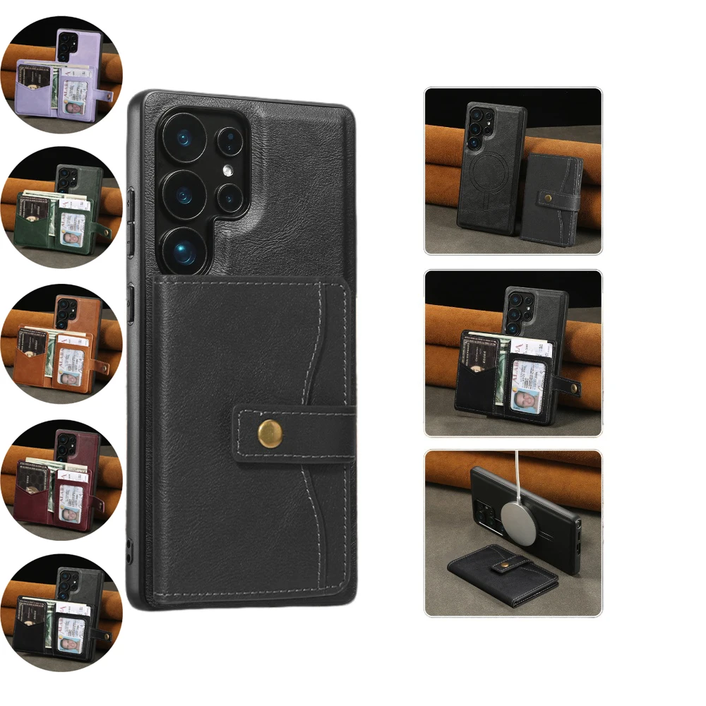 Removable Leather Phone Cover For Samsung Galaxy S25 Ultra/S25 Plus/S24 Ultra/S24+/S23 With Magnetic Buckle Flip Wallet Case
Removable Leather Phone Cover For Samsung Galaxy S25 Ultra/S25 Plus/S24 Ultra/S24+/S23 With Magnetic Buckle Flip Wallet Case