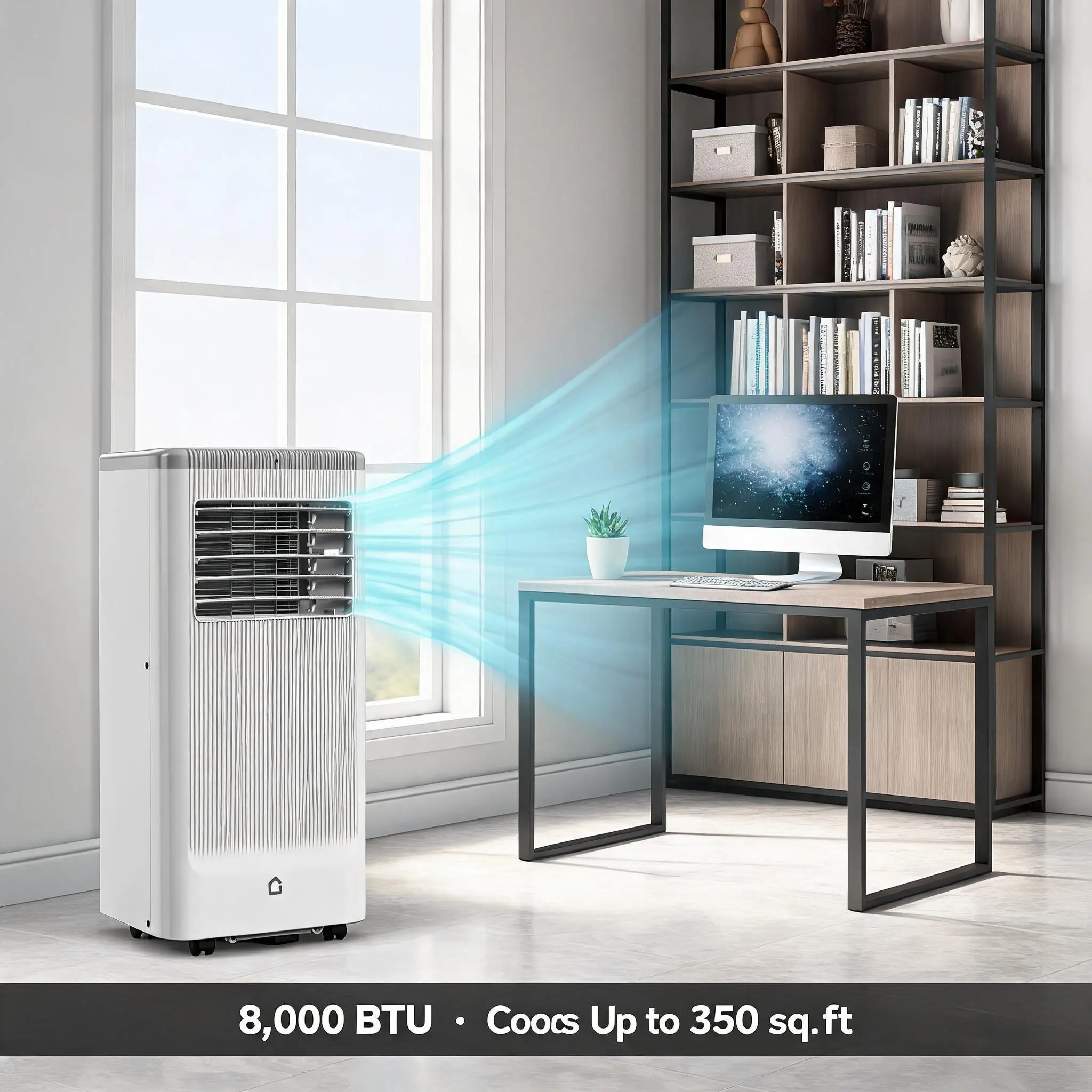8000 BTU Portable Air Conditioner 3 In 1 Cooling Fan Dehumidifier Unit Cools Up To 350 Sq Ft Quiet AC With Sleep Mode Remote Control Window Kit And Washable Filter For Bedroom Office
8000 BTU Portable Air Conditioner 3 In 1 Cooling Fan Dehumidifier Unit Cools Up To 350 Sq Ft Quiet AC With Sleep Mode Remote Control Window Kit And Washable Filter For Bedroom Office