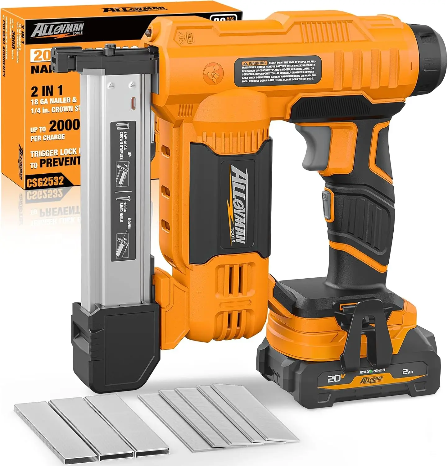 Аккумуляторный гвоздезабиватель и электрический степлер 2-в-1 с аккумулятором 2.0 Ач, зарядным устройством, 1000 гвоздями и 500 скобами для домашнего использования и DIY
Аккумуляторный гвоздезабиватель и электрический степлер 2-в-1 с аккумулятором 2.0 Ач, зарядным устройством, 1000 гвоздями и 500 скобами для домашнего использования и DIY