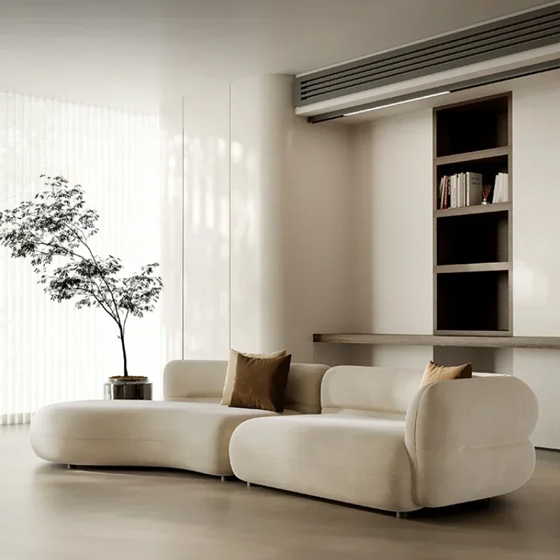 Italian Light Luxury Sofa Curved Sofa Modern Minimalist Living Room Fabric Craft Sofa
Italian Light Luxury Sofa Curved Sofa Modern Minimalist Living Room Fabric Craft Sofa