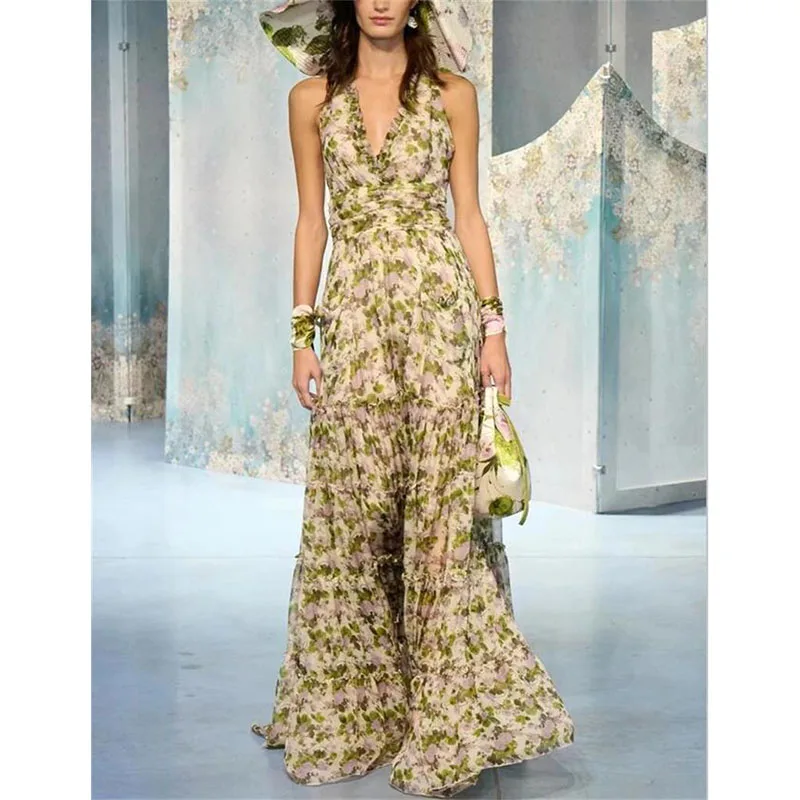Women Maxi Dress 2023 High Quality Summer Runway V Neck Sleeveless Printed Elegant Long Party Dresses NP1901Y
Women Maxi Dress 2023 High Quality Summer Runway V Neck Sleeveless Printed Elegant Long Party Dresses NP1901Y