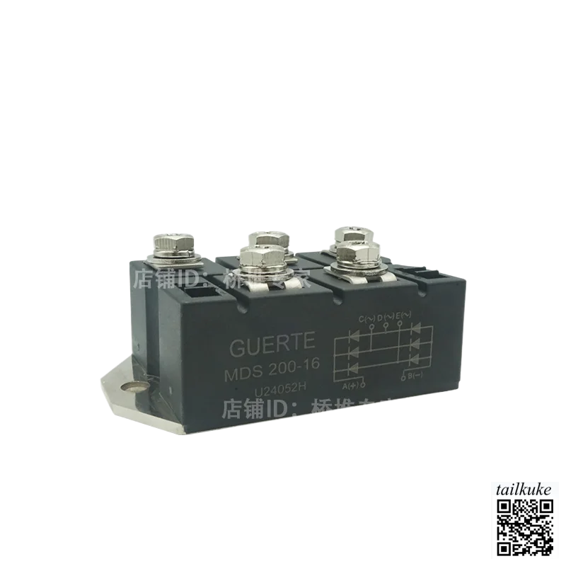 MDS200-16 Three-phase Rectifier Bridge Module 250G 160A 200A 250A 1600V
MDS200-16 Three-phase Rectifier Bridge Module 250G 160A 200A 250A 1600V