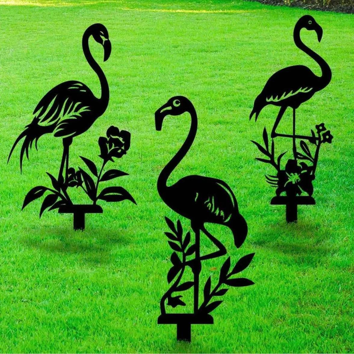 Flamingo metal garden pole bird courtyard sign, terrace outdoor sign three-piece set
Flamingo metal garden pole bird courtyard sign, terrace outdoor sign three-piece set