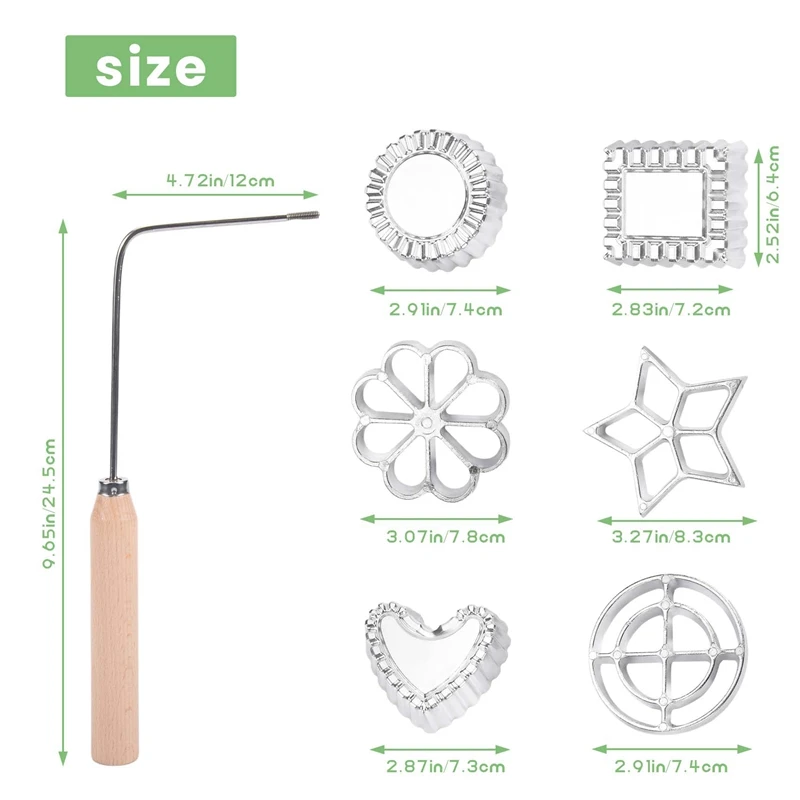 Baking Mold Achappam Mold Bunuelos Mld with Handle Rosette Set,Heart Star Circle Square Cookies Mld for Kitchen Baking Fried
Baking Mold Achappam Mold Bunuelos Mld with Handle Rosette Set,Heart Star Circle Square Cookies Mld for Kitchen Baking Fried