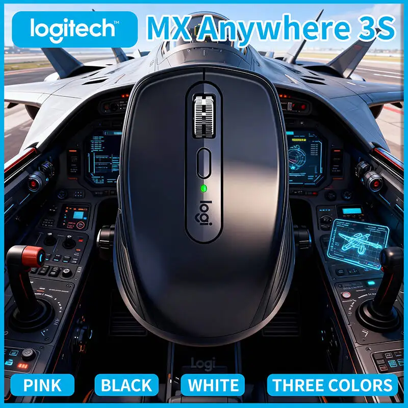 MX Anywhere 3S Logitech Wireless Mouse - Compact Build, Smooth Tracking, Long Battery Life for Home and Office