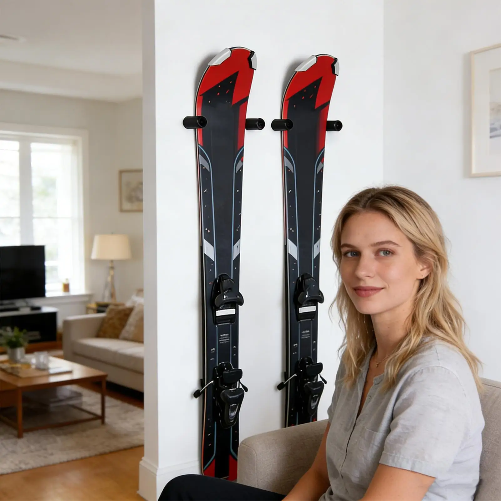 Настенная подставка для сноубордов с 4 крючками и прочными резиновыми захватами для спальни и гостиной, стильное хранение для подростков, любителей и взрослых
Настенная подставка для сноубордов с 4 крючками и прочными резиновыми захватами для спальни и гостиной, стильное хранение для подростков, любителей и взрослых