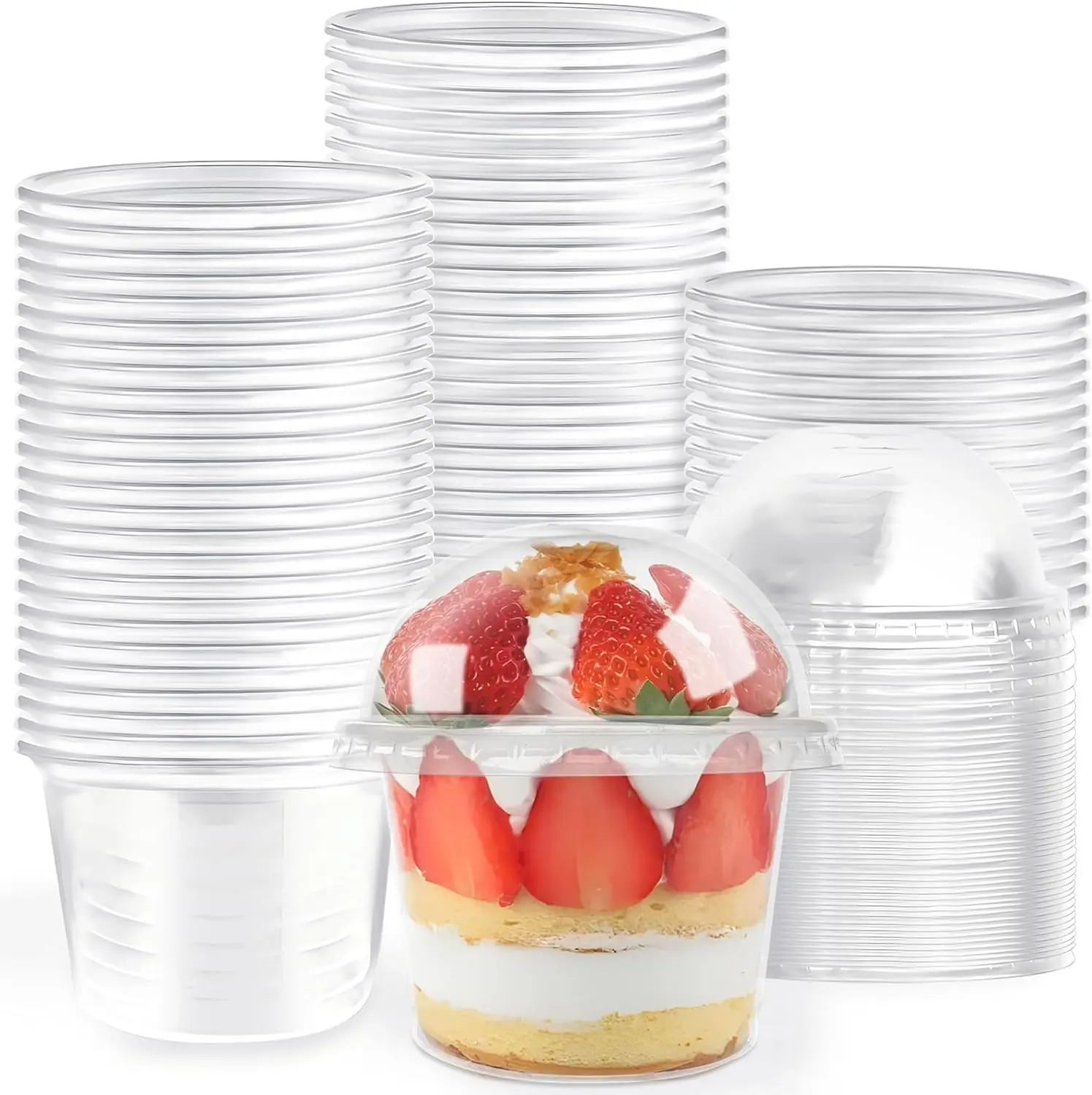 50 Pack 8oz Clear Plastic Cups with Dome Lids for Desserts, Ice Cream, Parfaits
50 Pack 8oz Clear Plastic Cups with Dome Lids for Desserts, Ice Cream, Parfaits