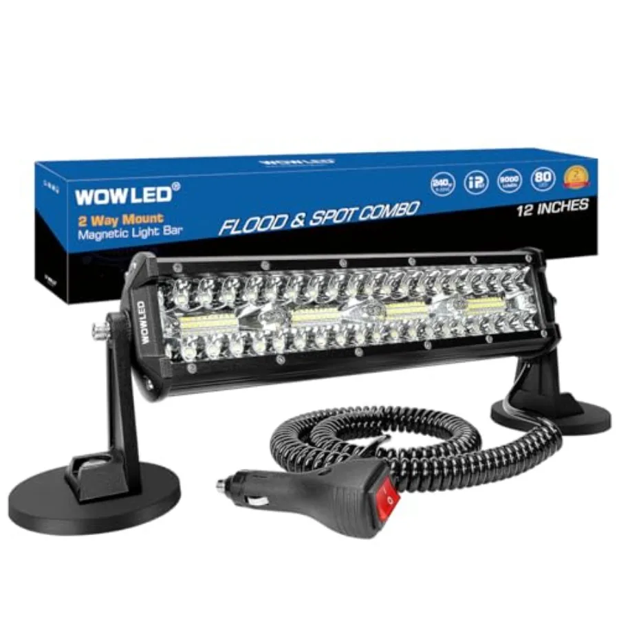 Magnetic LED Light Bar Super Bright 12 Inch Combo Beam Cigarette Lighter Light Bar 6000K with Strong Magnets 4 Way Mount 12V 24
Magnetic LED Light Bar Super Bright 12 Inch Combo Beam Cigarette Lighter Light Bar 6000K with Strong Magnets 4 Way Mount 12V 24