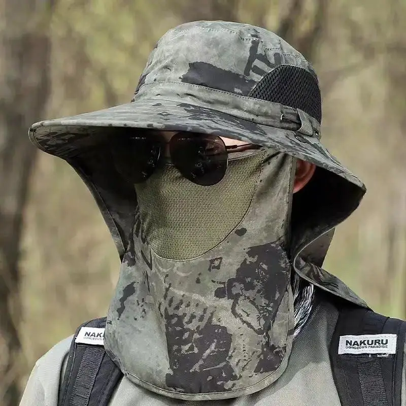 Outdoor Fishing Hat Men's UV Protection Sunshade Cap Mountain Climbing Fisherman's Summer Face Mask One-Piece Clothing Set
Outdoor Fishing Hat Men's UV Protection Sunshade Cap Mountain Climbing Fisherman's Summer Face Mask One-Piece Clothing Set