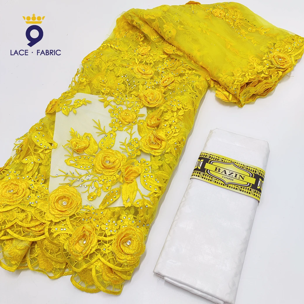 3D Flower French Women Party Clothing Top Quality Net Tulle Lace With Embroidered Bazin Riche Lace Fabric For Nigeria Women
3D Flower French Women Party Clothing Top Quality Net Tulle Lace With Embroidered Bazin Riche Lace Fabric For Nigeria Women