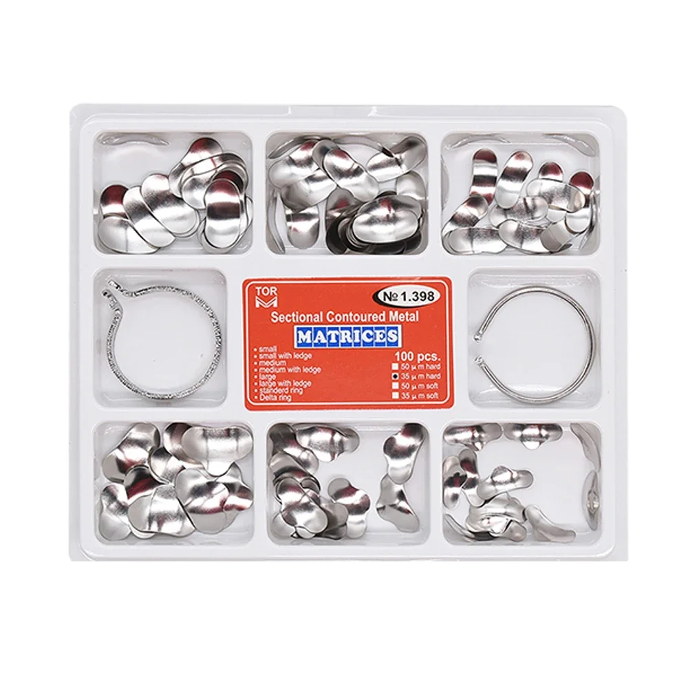 100pcs Dental Sectional Matrix Contoured System Metal Dentistry Resin Clamping Seperating Ring Autoclavable dental
100pcs Dental Sectional Matrix Contoured System Metal Dentistry Resin Clamping Seperating Ring Autoclavable dental