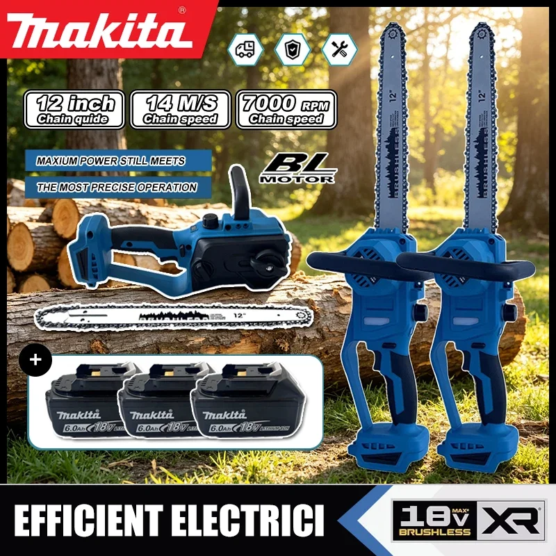 Makita Brushless Chainsaw 12 Inch with Auto Oiler Cordless Electric Saw for Tree Cutting & Logging Wood Cutting
Makita Brushless Chainsaw 12 Inch with Auto Oiler Cordless Electric Saw for Tree Cutting & Logging Wood Cutting