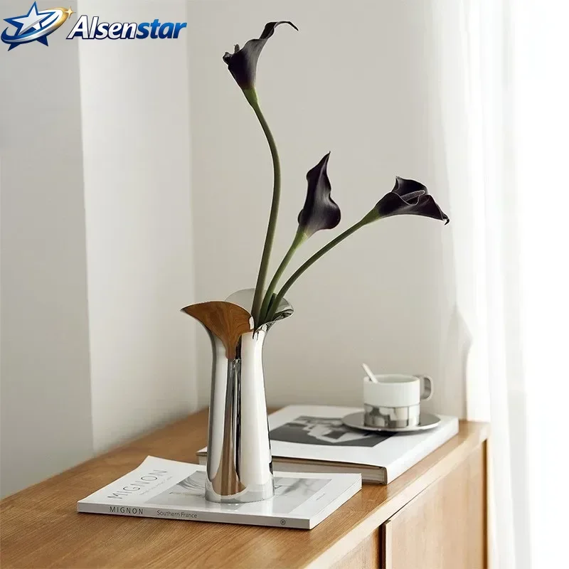 Nordic Luxury Ceramic Vase Silver Plated Modern Floral Arrangement Artistry for Living Room & Dining Table Home Decor
Nordic Luxury Ceramic Vase Silver Plated Modern Floral Arrangement Artistry for Living Room & Dining Table Home Decor