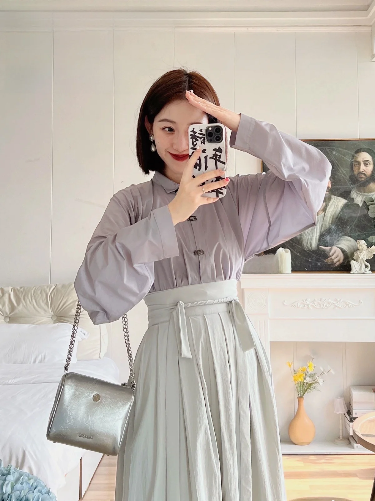 Outdoor Sun Protection Hanfu Women's Song Dynas Plane Sve Pleated Skirt Ming Dynas Bow Bag Sve Han Su Bi Nylon Fiber
Outdoor Sun Protection Hanfu Women's Song Dynas Plane Sve Pleated Skirt Ming Dynas Bow Bag Sve Han Su Bi Nylon Fiber