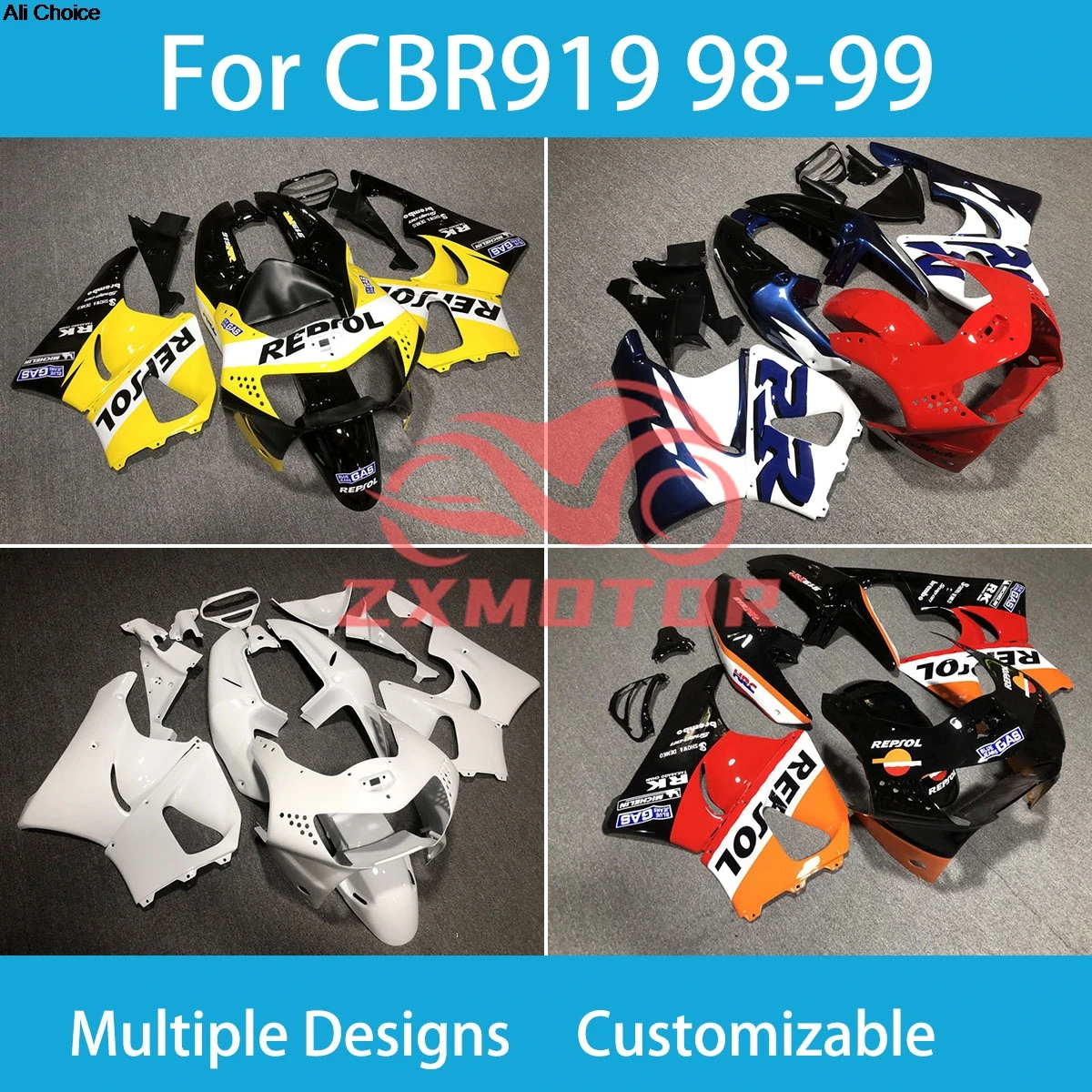 All New Fairings CBR919 RR 98 99 Motorbike Fairing Kit Free Custom Bodywork Set for Honda CBR900RR 1998 1999 
All New Fairings CBR919 RR 98 99 Motorbike Fairing Kit Free Custom Bodywork Set for Honda CBR900RR 1998 1999