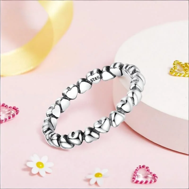 Romantic 925 Sterling Silver Stackable Love Heart Finger Rings for Women Girls Wedding Engagement Party Fashion Jewelry Gifts
Romantic 925 Sterling Silver Stackable Love Heart Finger Rings for Women Girls Wedding Engagement Party Fashion Jewelry Gifts