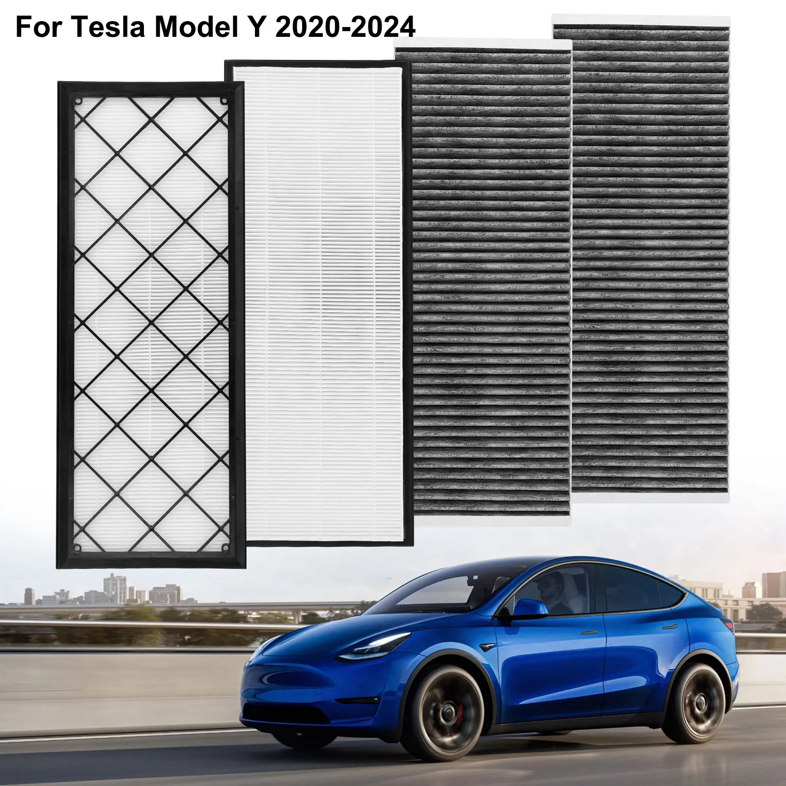 For Tesla Model Y 2020-2024 External Air Conditioning Filter 1658376-00-A 4PCS Activated Carbon Intake Filter HEPA Air Filter
For Tesla Model Y 2020-2024 External Air Conditioning Filter 1658376-00-A 4PCS Activated Carbon Intake Filter HEPA Air Filter