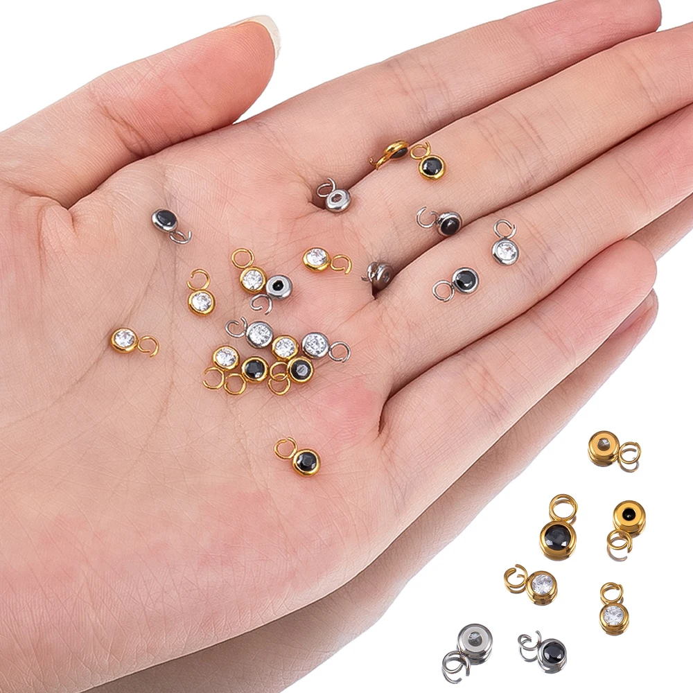 10pcs Black Zircon Charms for Jewelry Making 4.5mm 5.5mm 7mm Stainless Steel Pendants with Open Jump Ring Necklace DIY Wholesale
10pcs Black Zircon Charms for Jewelry Making 4.5mm 5.5mm 7mm Stainless Steel Pendants with Open Jump Ring Necklace DIY Wholesale