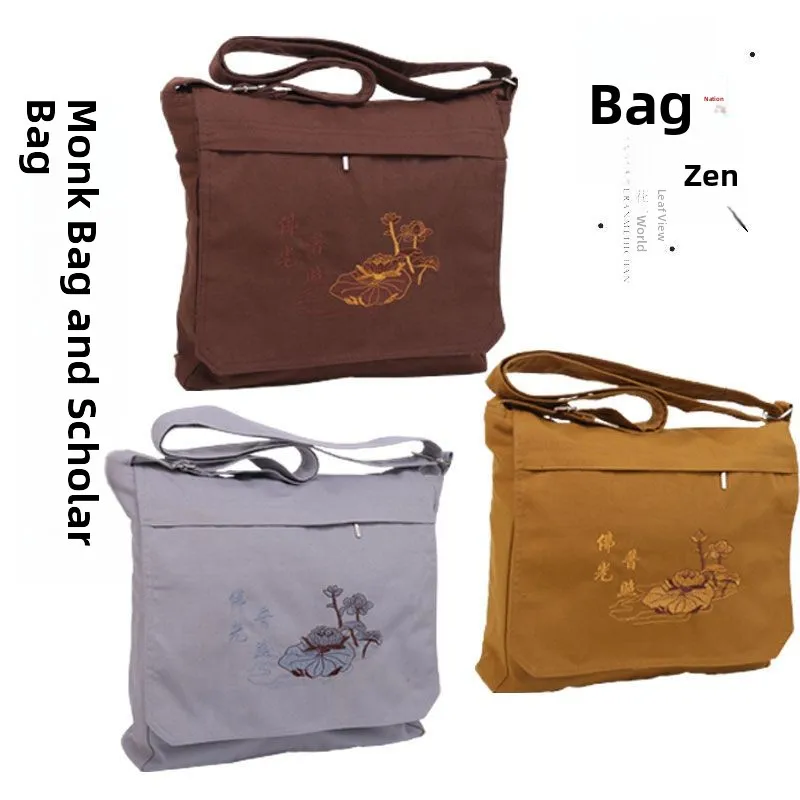 Men's Large Canvas Monastery Bag Multi-Functional Shoulder Crossbody Bag Zen Study Incense Bag Nun Single Strap Bag
Men's Large Canvas Monastery Bag Multi-Functional Shoulder Crossbody Bag Zen Study Incense Bag Nun Single Strap Bag