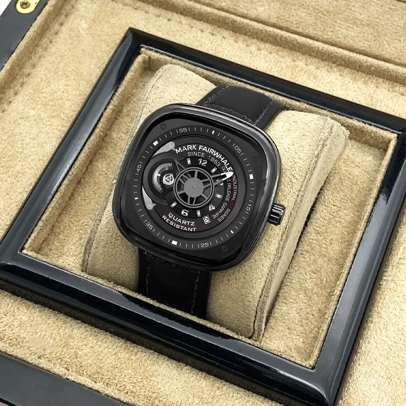 MARK FAIRWHALE Top Brand Business Leather Strap Square dial Quartz Mens Watch Waterproof For Luxury Wristwatch
MARK FAIRWHALE Top Brand Business Leather Strap Square dial Quartz Mens Watch Waterproof For Luxury Wristwatch