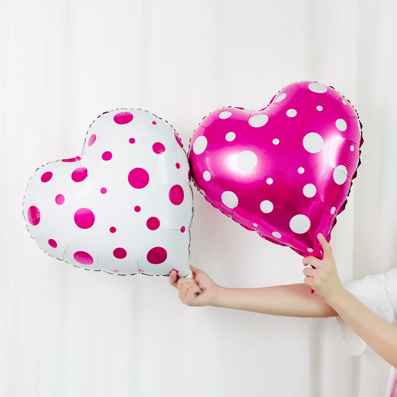 50pcs Colorful Wave Point Heart Shape Foil Balloon For Valentine's Day Birthday Party Decoration Balloon
50pcs Colorful Wave Point Heart Shape Foil Balloon For Valentine's Day Birthday Party Decoration Balloon