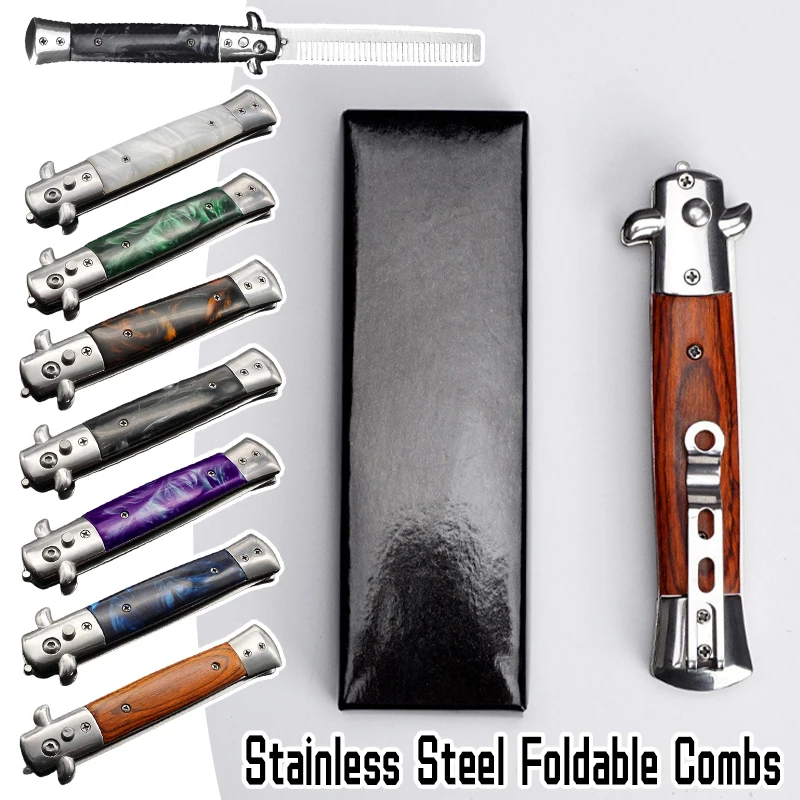 Stainless Steel Butterfly Style Folding Comb 1Pc for Men Hair Beard Grooming Automatic Pocket Comb Travel Salon Tool
Stainless Steel Butterfly Style Folding Comb 1Pc for Men Hair Beard Grooming Automatic Pocket Comb Travel Salon Tool