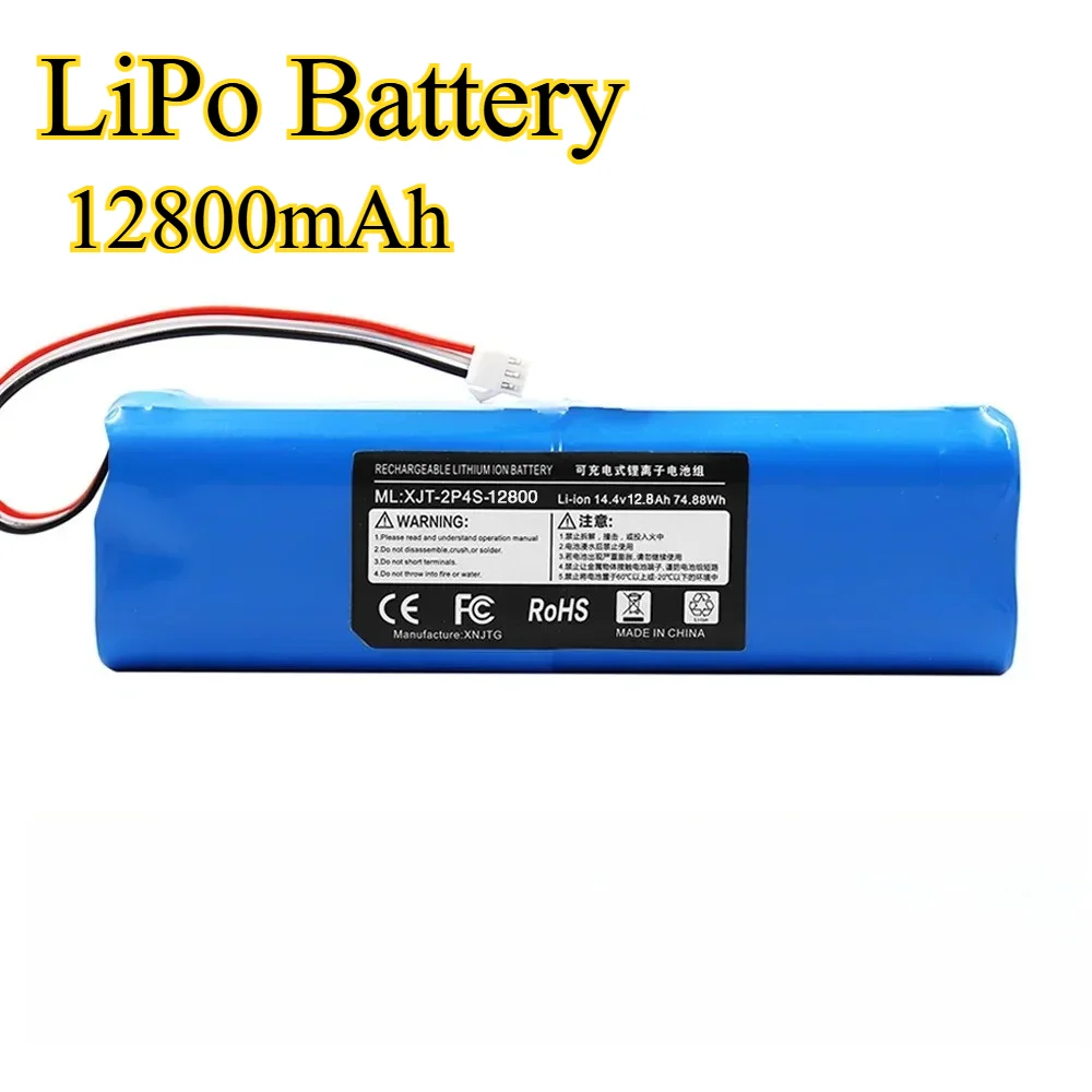 14.4V 12800mAh LiPo Battery for Drone/RC Aircraft/Quadcopter High Capacity Rechargeable Battery with XT60 Connector
14.4V 12800mAh LiPo Battery for Drone/RC Aircraft/Quadcopter High Capacity Rechargeable Battery with XT60 Connector