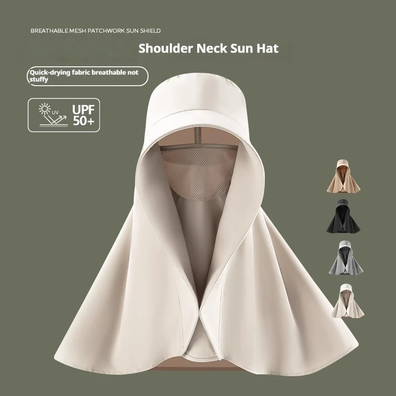 Summer Hat Mask Outdoor Women Uv Anti Neck Protection Sun Visors Cap Fishing Hiking Big Brim Shawl Sunscreen Ponytail Cap Solid
Summer Hat Mask Outdoor Women Uv Anti Neck Protection Sun Visors Cap Fishing Hiking Big Brim Shawl Sunscreen Ponytail Cap Solid