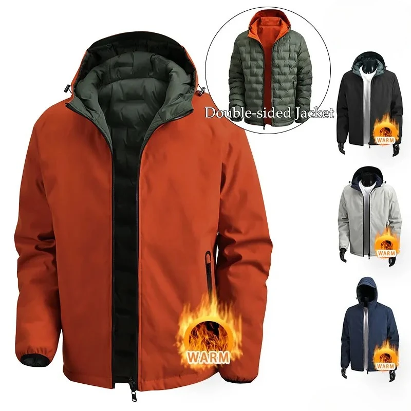 Outdoor Hiking Jacket Male Double-sided Solid Thickened Camping Trekking Sports Jacket Winter Warm Windproof Ski Climbing Coats
Outdoor Hiking Jacket Male Double-sided Solid Thickened Camping Trekking Sports Jacket Winter Warm Windproof Ski Climbing Coats