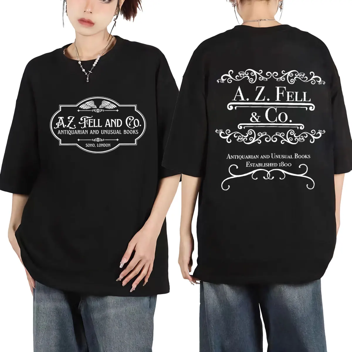 American Comedy Good Omens Double Sided Print T-shirt Men Women Fashion Vintage T-shirt Summer High Quality Pure Cotton T-shirts
American Comedy Good Omens Double Sided Print T-shirt Men Women Fashion Vintage T-shirt Summer High Quality Pure Cotton T-shirts