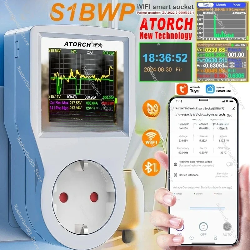 265V 16A WiFi Smart EU Socket Voltmeter Ammeter Power Meter Curve Electricity Bill Energy Consumption Analyzer Monitor
265V 16A WiFi Smart EU Socket Voltmeter Ammeter Power Meter Curve Electricity Bill Energy Consumption Analyzer Monitor