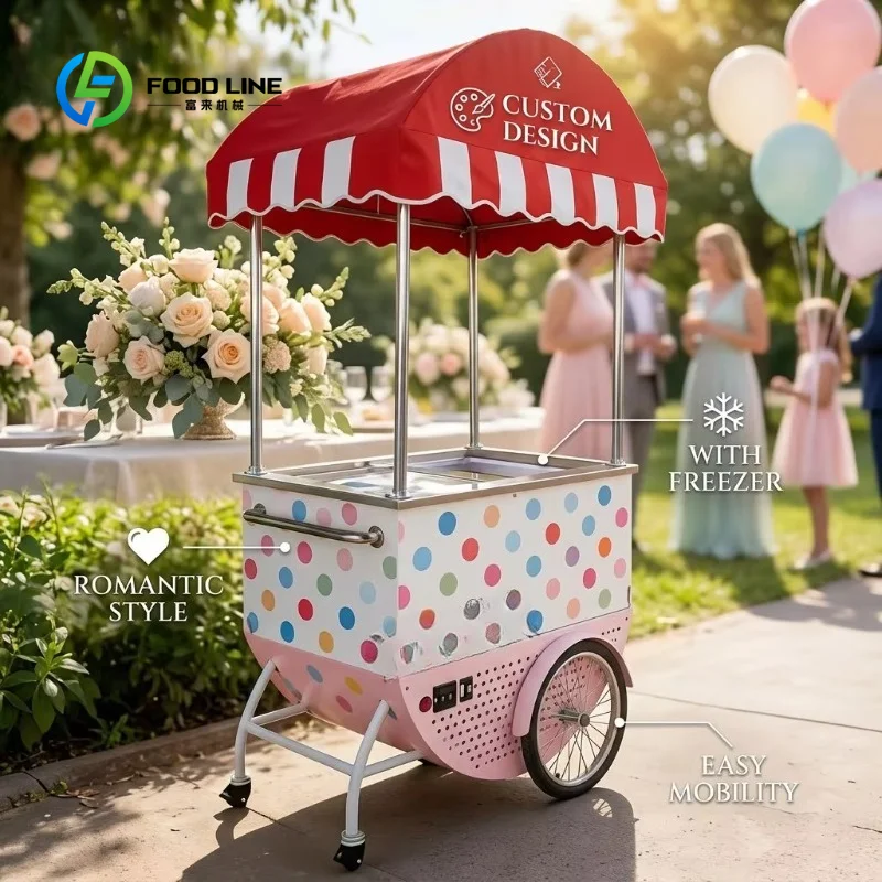 Custom Portable Mobile Ice Cream Tricycle Cart with Freezer Compartment, Fully Equipped, Ideal for Street Vending, Festivals
Custom Portable Mobile Ice Cream Tricycle Cart with Freezer Compartment, Fully Equipped, Ideal for Street Vending, Festivals