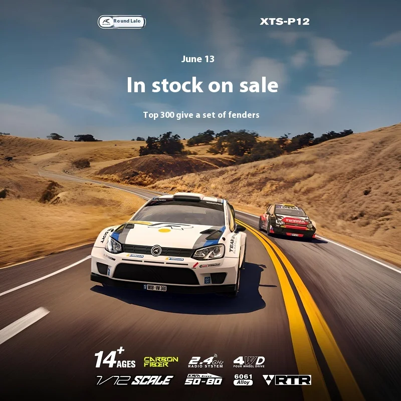 Riaarlo 1:12 Xts-P12 Rally Car Rc Remote Drift Racing 6 Channels 2.4g Brushless High Speed Four-Wheel Drive Off-Road Vehicle
Riaarlo 1:12 Xts-P12 Rally Car Rc Remote Drift Racing 6 Channels 2.4g Brushless High Speed Four-Wheel Drive Off-Road Vehicle