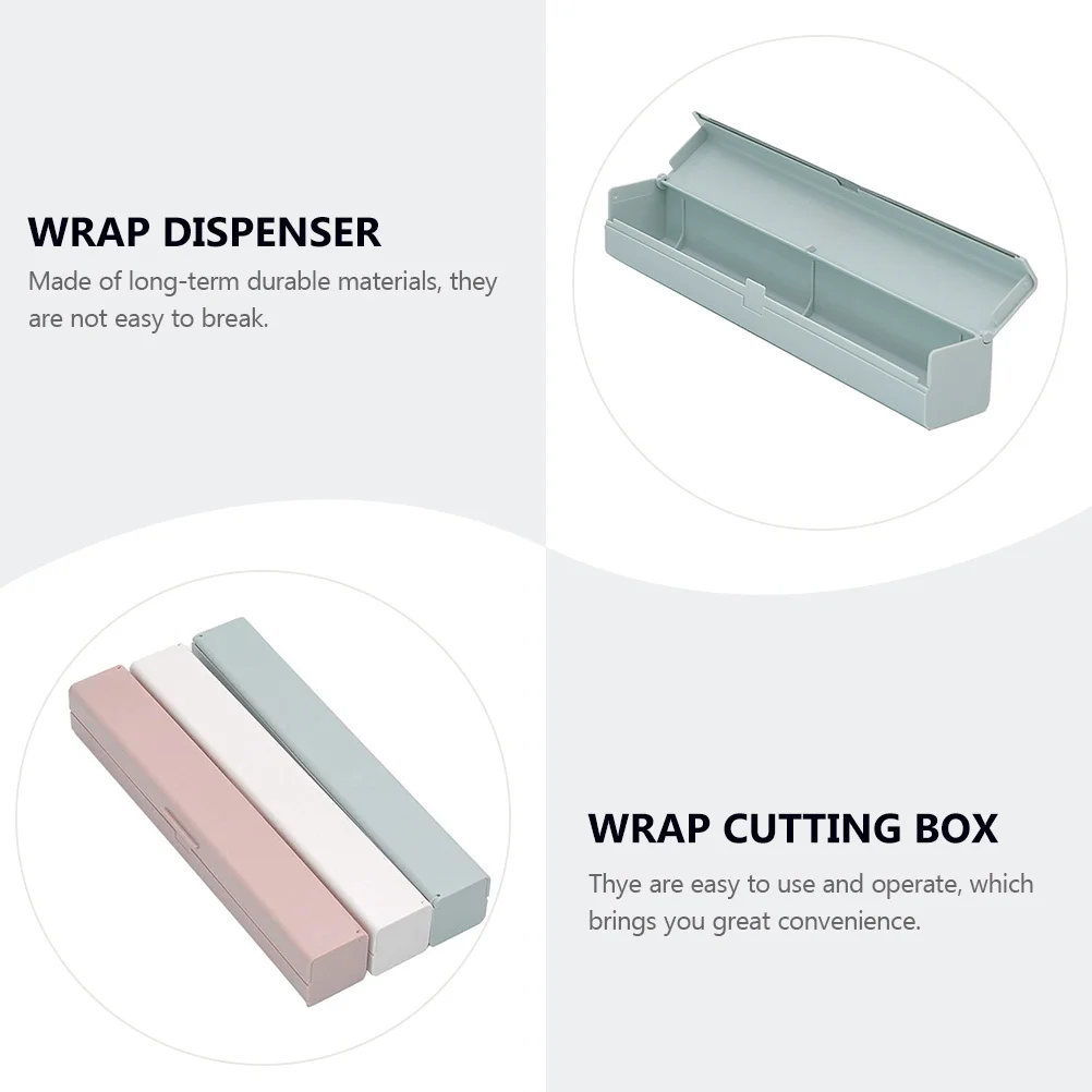 3Pcs Cling Wrap Cutters Storage Containers Simple Design Convenient Usage Assorted Color Food Cling Wrap Box
3Pcs Cling Wrap Cutters Storage Containers Simple Design Convenient Usage Assorted Color Food Cling Wrap Box