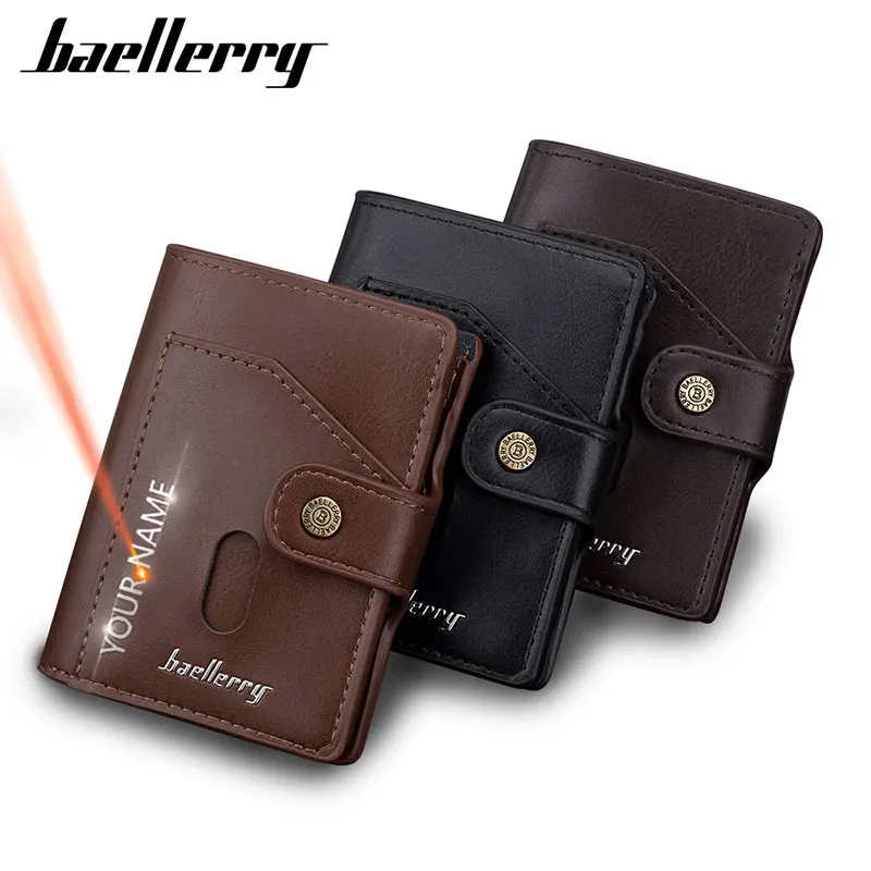 Короткий кошелек Baellerry для мужчин с RFID-защитой, роскошные брендовые бумажники с бесплатной гравировкой имени, популярные кредитные зажимы
Короткий кошелек Baellerry для мужчин с RFID-защитой, роскошные брендовые бумажники с бесплатной гравировкой имени, популярные кредитные зажимы