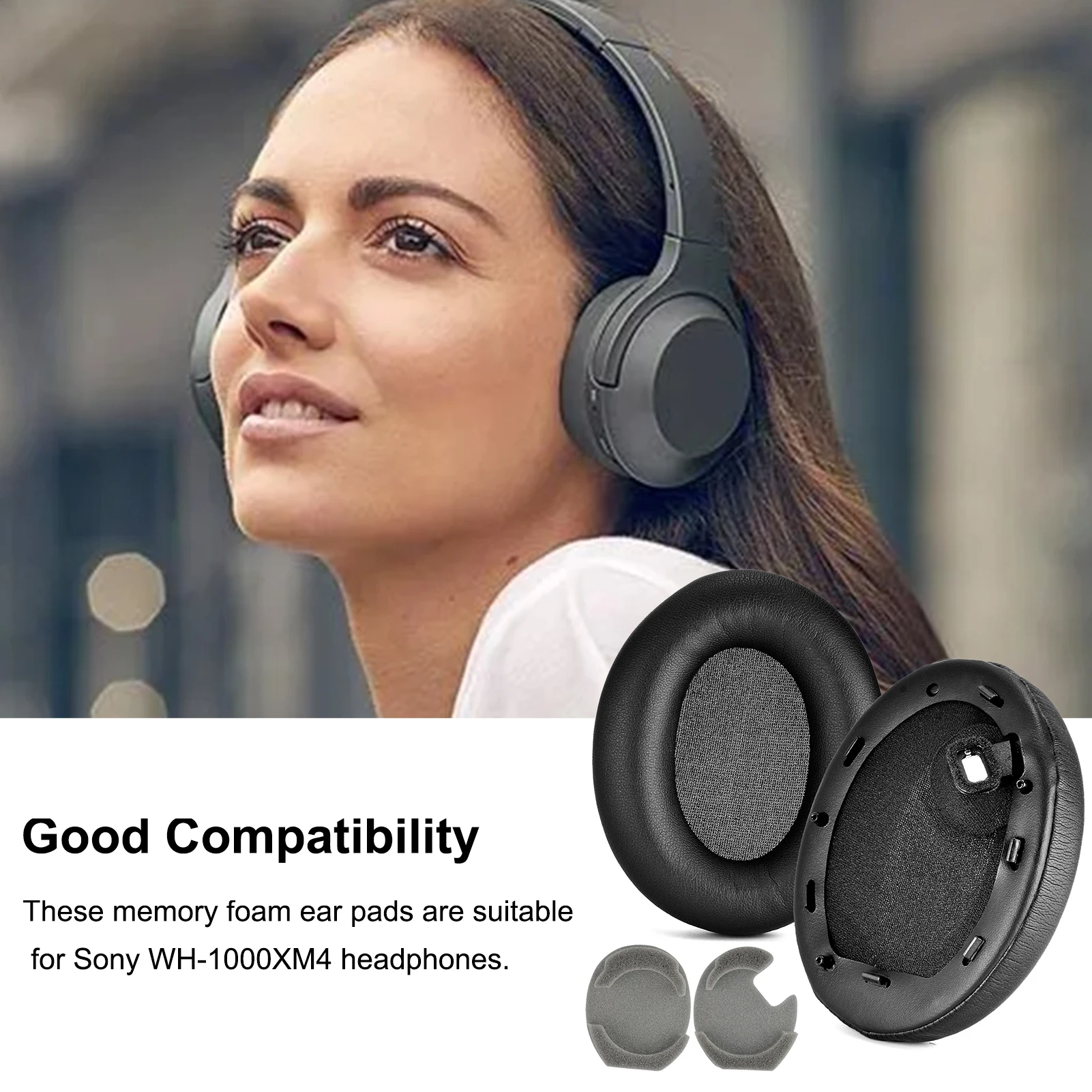 Сменные амбушюры из пены с эффектом памяти, амбушюры для Sony, аксессуары для искусственной кожи, 2 шт., сменные амбушюры
Сменные амбушюры из пены с эффектом памяти, амбушюры для Sony, аксессуары для искусственной кожи, 2 шт., сменные амбушюры