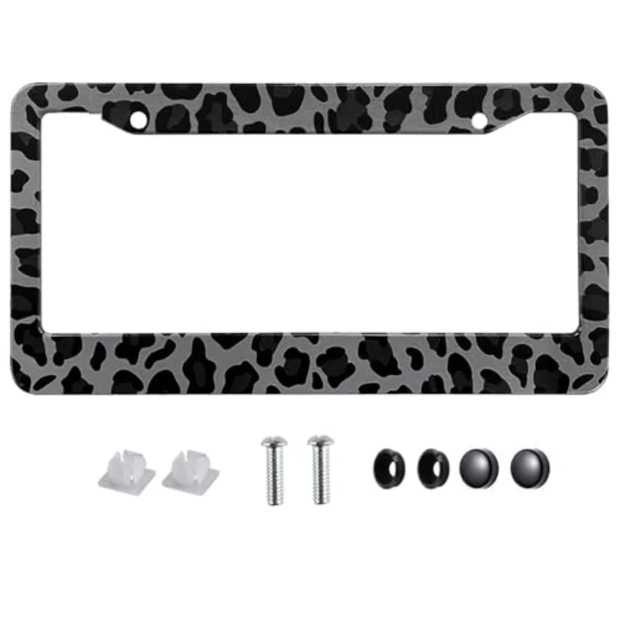 License Plate Frame for Vehicles, Universal Fit Black Leopard Print-1pcs
License Plate Frame for Vehicles, Universal Fit Black Leopard Print-1pcs