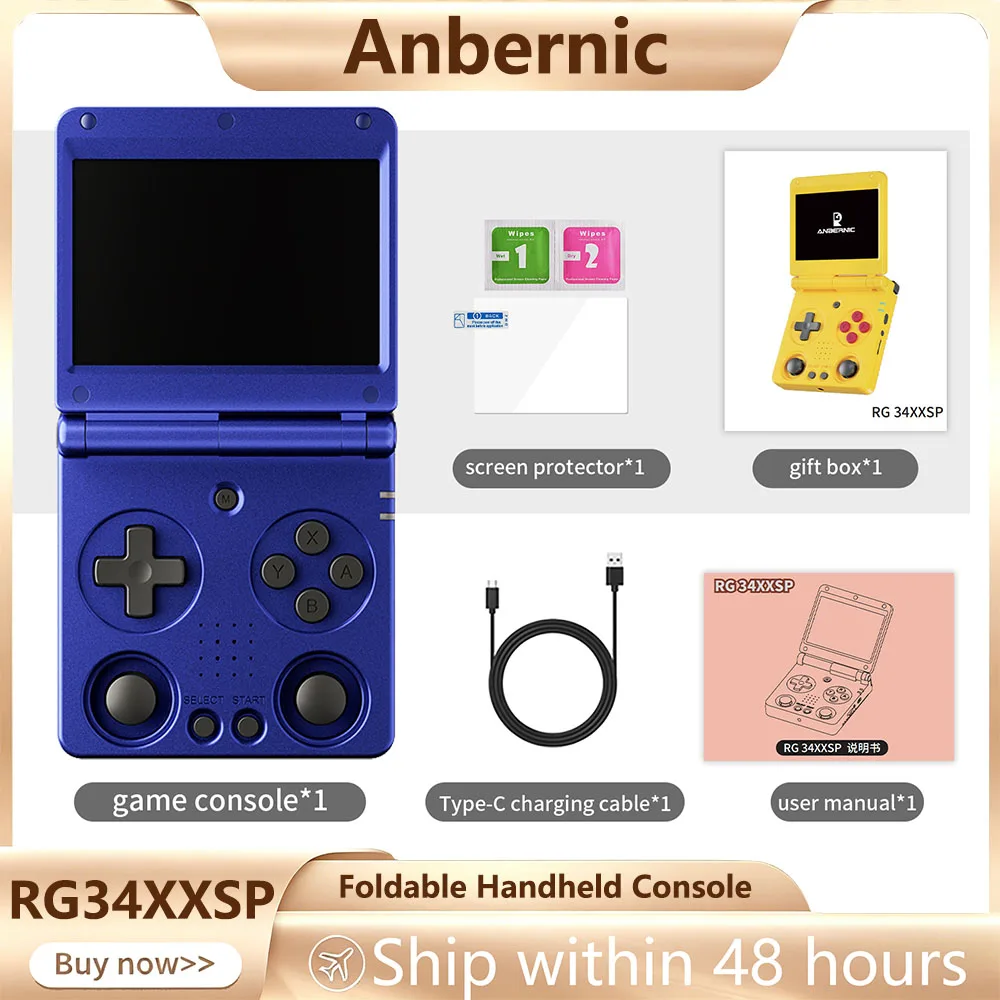 Anbernic 3.4''IPS Flip Pocket Game Consoles Linux OS Support WiFi Connection for Battles Super Interesting Handheld Game Console
Anbernic 3.4''IPS Flip Pocket Game Consoles Linux OS Support WiFi Connection for Battles Super Interesting Handheld Game Console