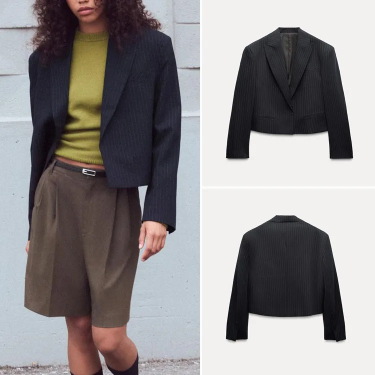 Faionable Loose Long Sve Bla Suit Jaet, женский уличный костюм, осеннее новое поступление, длина, воротник на одной пуговице
Faionable Loose Long Sve Bla Suit Jaet, женский уличный костюм, осеннее новое поступление, длина, воротник на одной пуговице