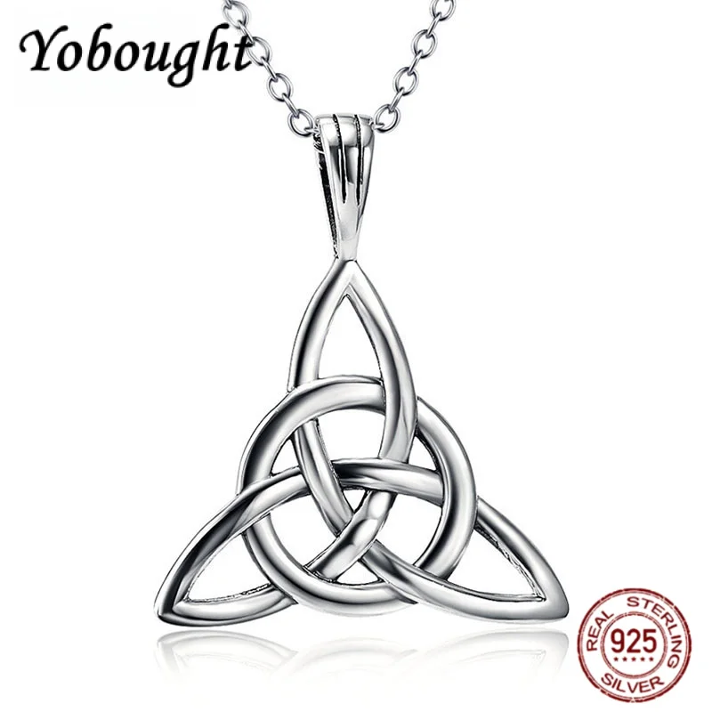 100% 925 Sterling Silver Triangle Celtics Knot Pendant Neckalce Women Fashion Sliver Jewelry for Birthday Gift Box
100% 925 Sterling Silver Triangle Celtics Knot Pendant Neckalce Women Fashion Sliver Jewelry for Birthday Gift Box