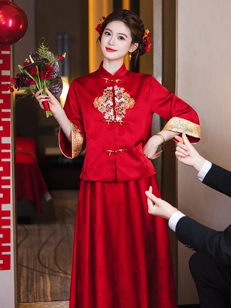 New Chinese Sle Materni Qipao Wedding Dr Cover Belly for Brides plus Size Women's Traditional Chinese Wedding Costume
New Chinese Sle Materni Qipao Wedding Dr Cover Belly for Brides plus Size Women's Traditional Chinese Wedding Costume