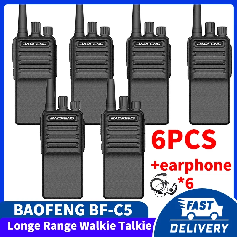 6 шт. Baofeng BF-C5 рация BF-V9 CB двусторонняя любительская радиостанция BF-C2 USB Type-C зарядное устройство 5 Вт 1500 мАч UHF 400-470 МГц обновление 888S
6 шт. Baofeng BF-C5 рация BF-V9 CB двусторонняя любительская радиостанция BF-C2 USB Type-C зарядное устройство 5 Вт 1500 мАч UHF 400-470 МГц обновление 888S