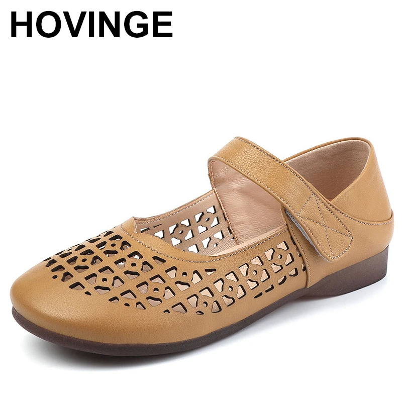 retro Style Women Sandals Genuine Leather Women's Flat shoes Soft Sole Non-Slip Hollow Summer Shoes Woman
retro Style Women Sandals Genuine Leather Women's Flat shoes Soft Sole Non-Slip Hollow Summer Shoes Woman