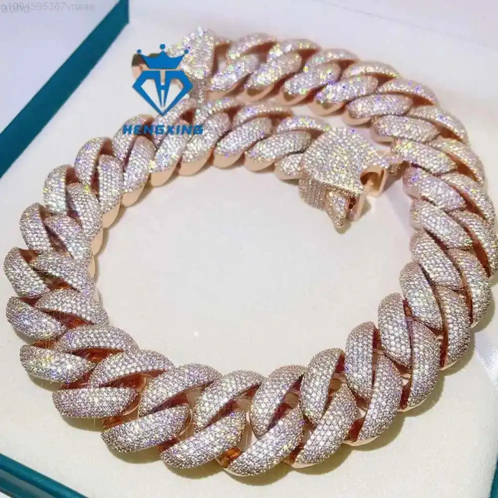 Hip Hop Jewelry 925 Silver 18mm Cuban Chain Bracelet Iced Out Diamond Moissanite Miami Cuban Link Chain
Hip Hop Jewelry 925 Silver 18mm Cuban Chain Bracelet Iced Out Diamond Moissanite Miami Cuban Link Chain