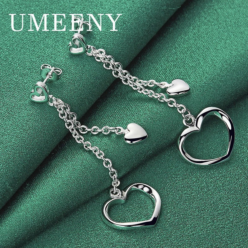 Simple 925 Sterling Silver 50mm Exquisite Heart Shaped Pendant Earrings Women Girlfriend Gift Wedding Accessories Party
Simple 925 Sterling Silver 50mm Exquisite Heart Shaped Pendant Earrings Women Girlfriend Gift Wedding Accessories Party