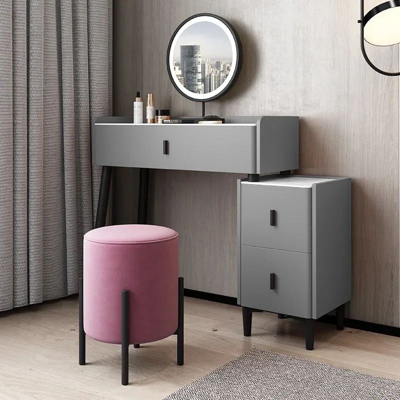Luxury Dressing Desk Women Bathroom Led Mirror Drawer Dressers Modern Decorative Dressing Table Storage Moveis Hotel Furniture
Luxury Dressing Desk Women Bathroom Led Mirror Drawer Dressers Modern Decorative Dressing Table Storage Moveis Hotel Furniture