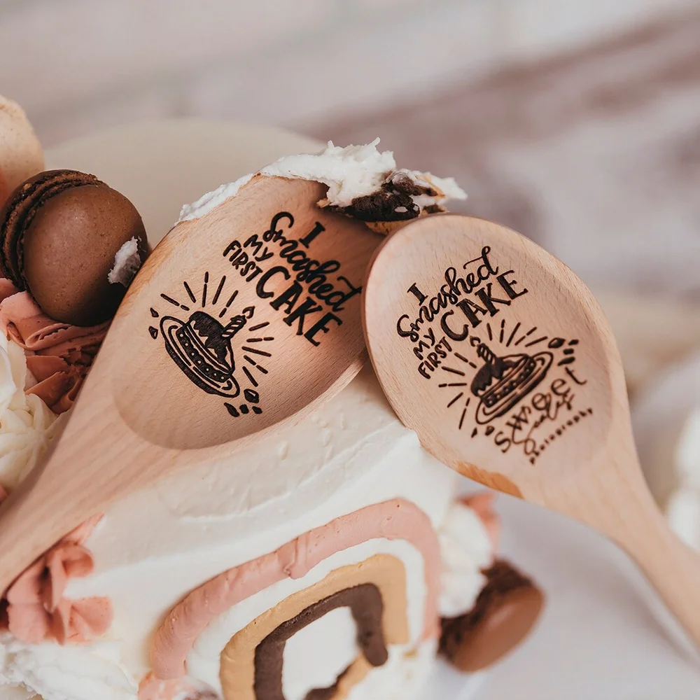 Custom 1Pcs I Smashed My First Cake Wooden Spoon Baby's 1st Birthday Photography Prop Baby Shower Accessories New Parents Gift 
Custom 1Pcs I Smashed My First Cake Wooden Spoon Baby's 1st Birthday Photography Prop Baby Shower Accessories New Parents Gift